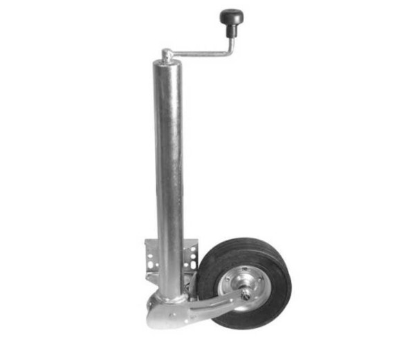 Kolečko opěrné automaticky sklopné plnogumové 225 × 70 mm (trubka  Ř 60 mm, nosnost 400 kg, zesílené)