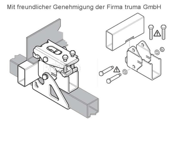 Sada distančních podložek Truma Mover (výška 60 mm, 2 ks) – pro výšku rámu 140–170 mm