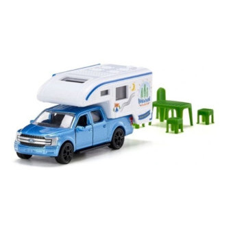 Hračka Ford F150 Pick up Kamper s příslušenstvím - model