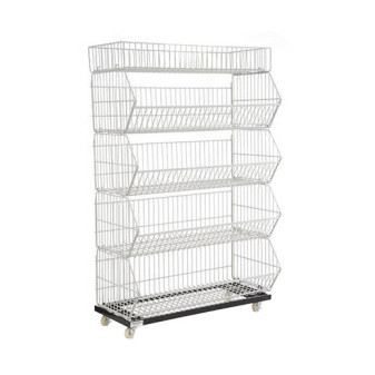 Stojan pojízdný 5patrový, š90cmxh45cmxv140cm
