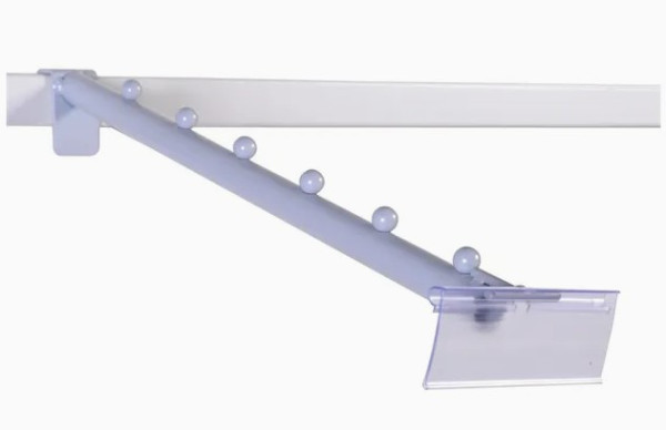 Háček jednouchý na děrované závěsné stěny, délka 20cm