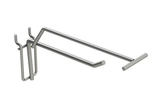 Háček dvojitý na děrované závěsné stěny,  délka 20cm