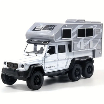 Hračka nákladní auto Diecast Camper RV, 1:32, bílé