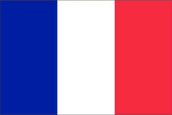 Samolepka - vlajka Francie, 6x4cm