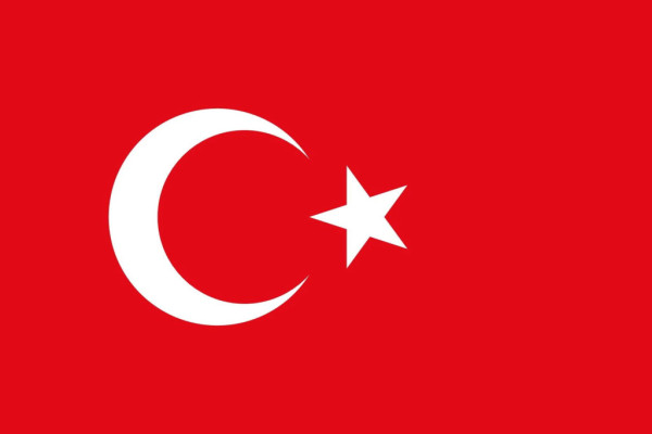 Samolepka - vlajka Turecko, 6x4cm