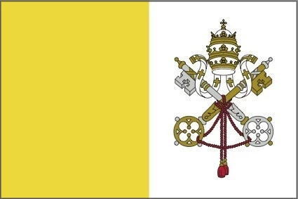 Samolepka - vlajka Vatikán, 6x4cm