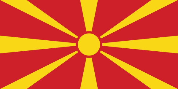 Samolepka - vlajka Makedonie, 6x4cm