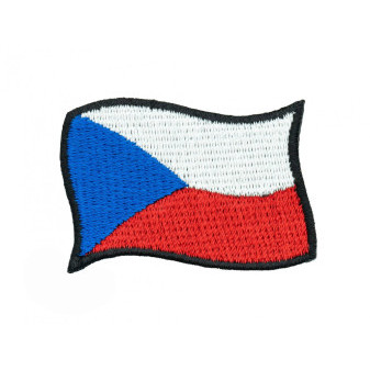 Nášivka - vlajka vlající ČR, 5x4cm