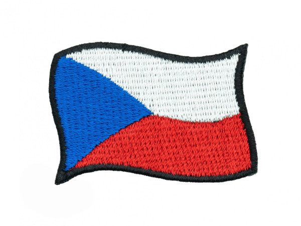 Nášivka - vlajka vlající ČR, 5x4cm