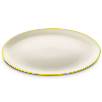 Talíř plastový nerozbitný Omada Sanalving Dinner Plate 24xh1.5cm VerdeAcido světle zelený
