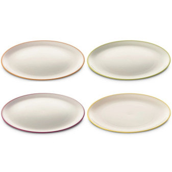 Sada plastových nerozbitných talířů Omada Sanaliving Dinner Plate 24x1.5cm 4ks