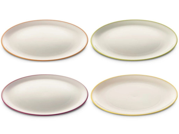 Sada plastových nerozbitných talířů Omada Sanaliving Dinner Plate 24x1.5cm 4ks
