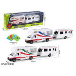 Model obytný karavan s přívěsem 1:32