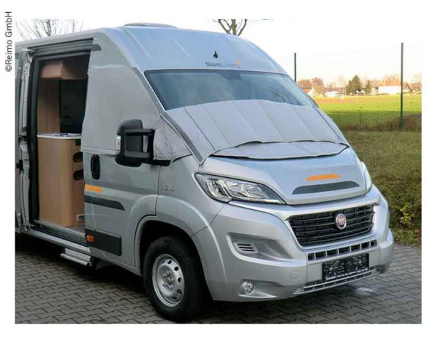 Termoclona vnější pro kabinu Pössl Campster / Vanster (Citroën SpaceTourer od 2016) – čelní a boční okna, s otevíracím průzorem, šedá