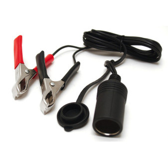 Bateriové svorky se zásuvkou zapalovače, kabel 1m