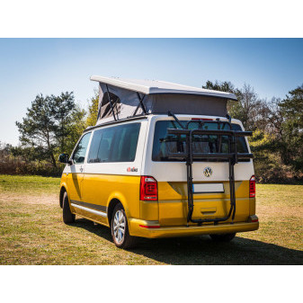 Nosič kol na zadní dveře Fiamma Carry-Bike VW T6 Reimo Edition, sytě černý, až 4 kola