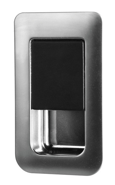 Zámek dveří 36x59mm satin chrom / černá tloušťka dveří 12-18mm SB