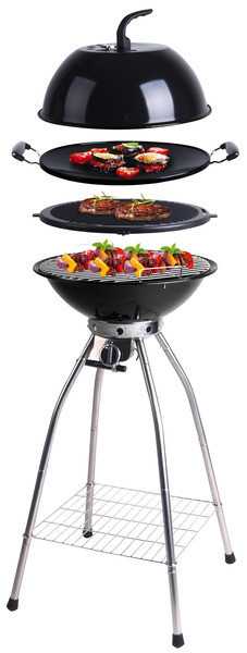 Sada plynového grilu Woki 50 mbar, multifunkční grilovací a varná stanice, výkon 3,5 kW, včetně pánve wok, roštu, desky, víka a přepravních tašek