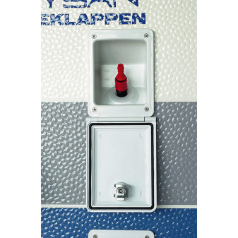 Bílá zásuvka na tlakovou vodu