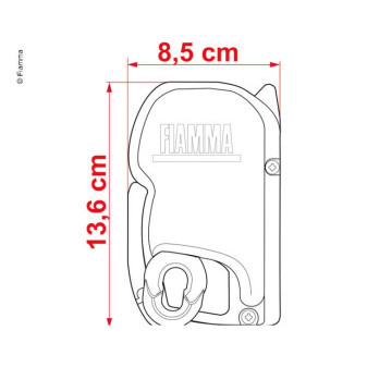 Markýza Thule Omnistor 8000 230V bílá, 4m látka Mystic Grey