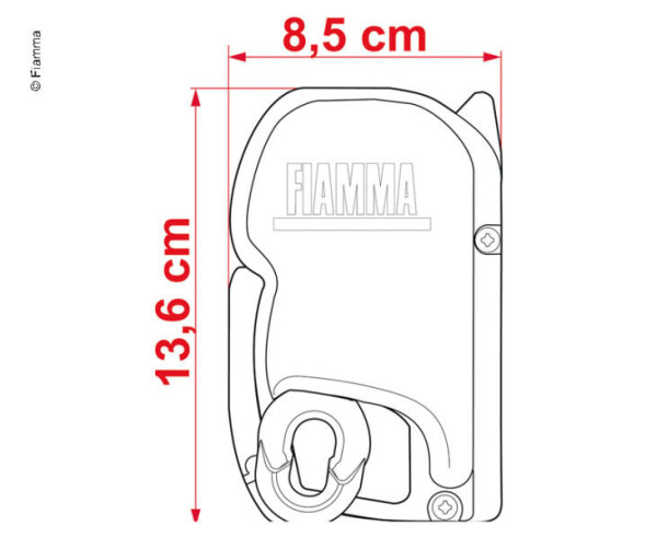 Markýza Thule Omnistor 8000 230V bílá, 4m látka Mystic Grey