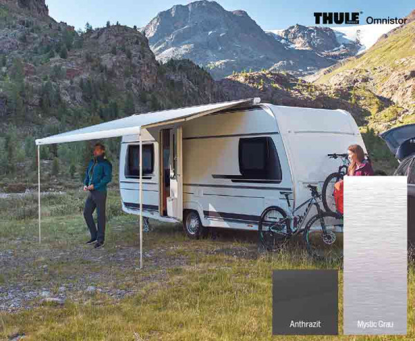 Střešní kazetová markýza Thule Omnistor 6300 5,00 m (antracit, mystic grey)