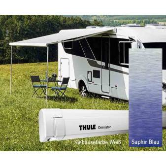 Markýza Thule Omnistor 5200 4,5m safírově modrá, bílé pouzdro