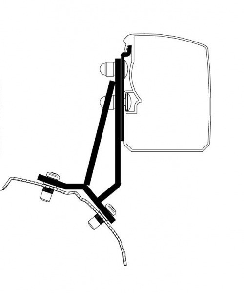 Adaptér pro markýzu Thule Omnistor 3200 na Ford Transit / Tourneo Custom RHD (od roku 2014), sada 2 ks