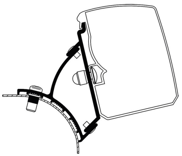 Adaptér montážní Thule pro markýzu 3200 na VW T5 / T6 (Fixed LHD, sada 2 ks)