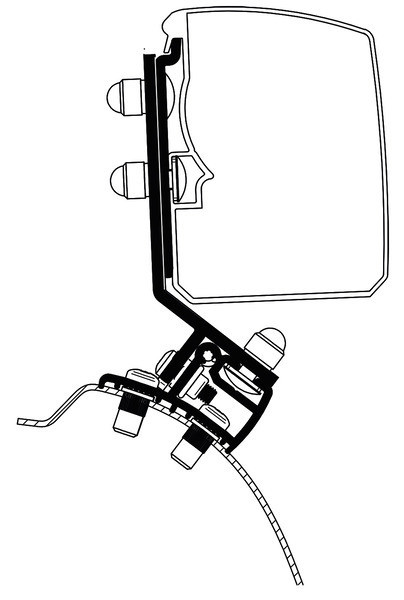Adaptér pro markýzu Thule Omnistor 3200 na PSA Minivan L2H1 LHD, sada 2 ks