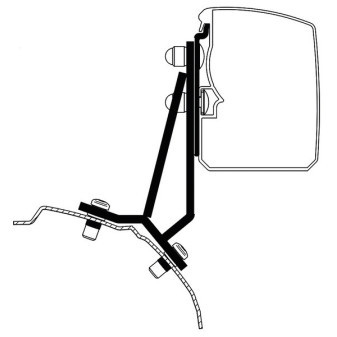 Adaptér pro markýzu Thule Omnistor 3200 na Ford Transit / Tourneo Custom LHD, sada 2 ks