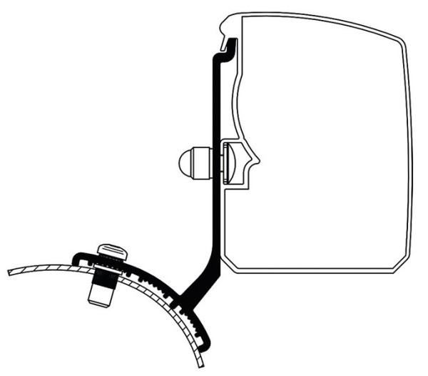 Adaptér montážní Thule pro markýzu Omnistor 3200 (pro Renault Trafic, Opel Vivaro, Fiat Talento a Nissan NV300, sada 2 ks)
