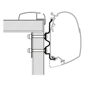 Adaptér markýzy Thule Omnistor pro Hobby Optima Ontour (2× 40 cm + 2× 8 cm)