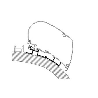 Adaptér montážní Fiamma Kit Caravan Standard pro střešní markýzy 450 cm