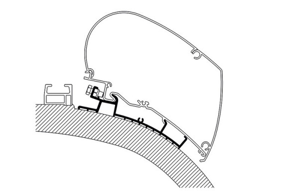 Adaptér montážní Fiamma Kit Caravan Standard pro střešní markýzy 450 cm