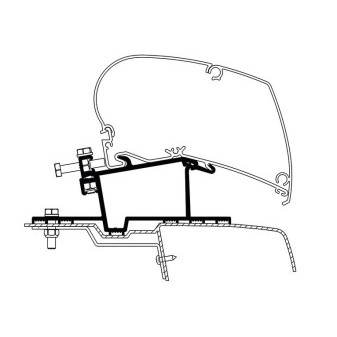 Adaptér pro markýzu Thule Omnistor 6002 / 6900 na Renault Master / Opel Movano, sada 2 ks