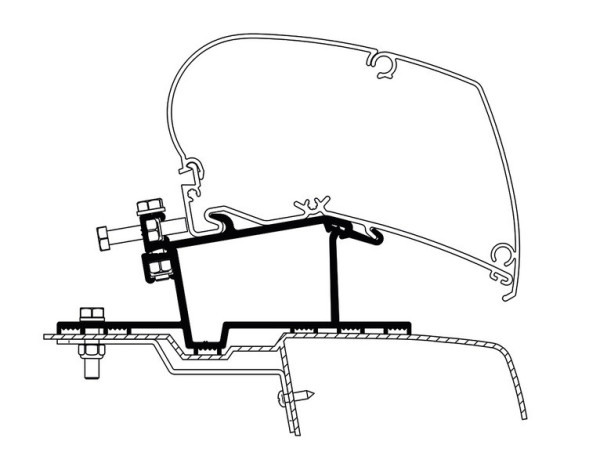 Adaptér pro markýzu Thule Omnistor 6002 / 6900 na Renault Master / Opel Movano, sada 2 ks