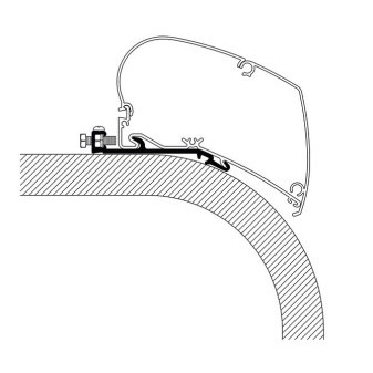 Adaptér pro montáž markýz na plochou střechu Thule Omnistor řady 6 (délka 300 cm)
