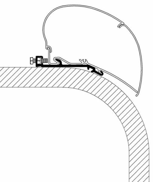 Střešní montážní adaptér pro markýzy Thule Omnistor řady 6 (šířka 350 cm)