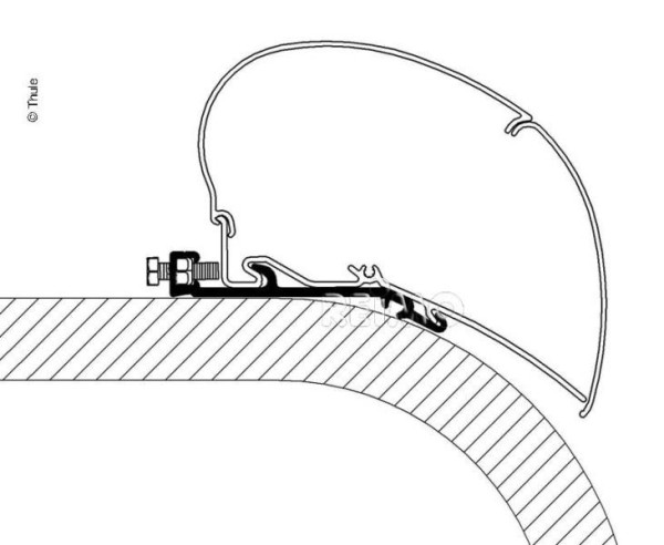 Adaptér pro střešní montáž markýz Thule Omnistor řady 6 (400 cm)