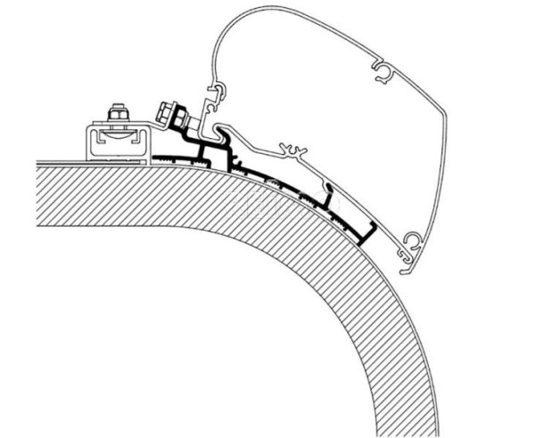 Adaptér montážní pro markýzu Thule na Rapido Distinction (450 cm)