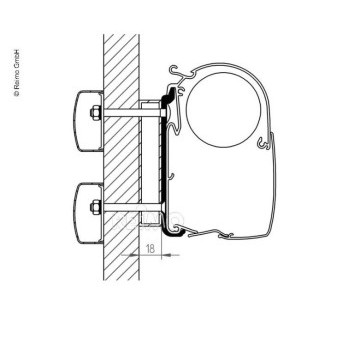 Adaptér markýzy Omnistor pro Dethleffs Globebus 3,5m