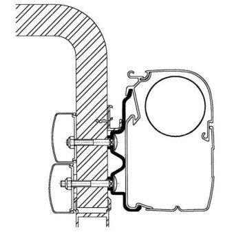 Adaptér nástěnný pro markýzy na Hymer třídy C / Exsis (450 cm)