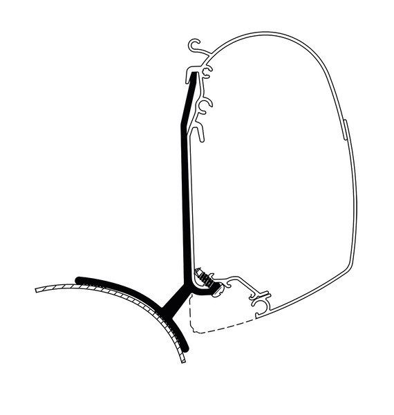 Adaptér montážní profilový Thule pro markýzy Omnistor (pro Renault Trafic a Opel Vivaro, délka 230 cm)