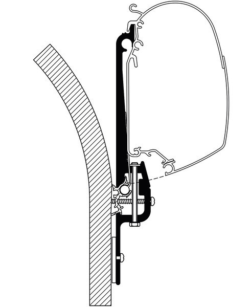 Sada montážních adaptérů Thule pro markýzy Eriba Touring (do r.v. 2007, 3 ks)