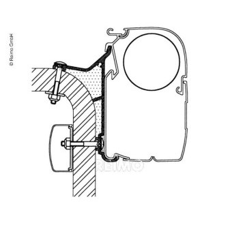 Adaptér nástěnný pro markýzy na Hymer Van B2 (450 cm)