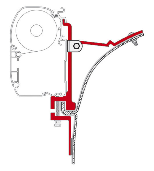Adaptér montážní Fiamma Kit Sprinter pro markýzy F45 S / F45 L / Zip (pro Mercedes-Benz Sprinter)