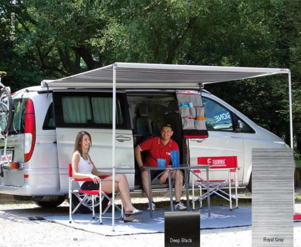 Markýza F35 PRO pro Vans 270 cm (centimetry), černý kryt, látka královská šedá