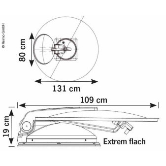 Automatický satelitní anténní systém Carbest Travelsat 80 1POS ASTRA (12V, parabola 80 cm)
