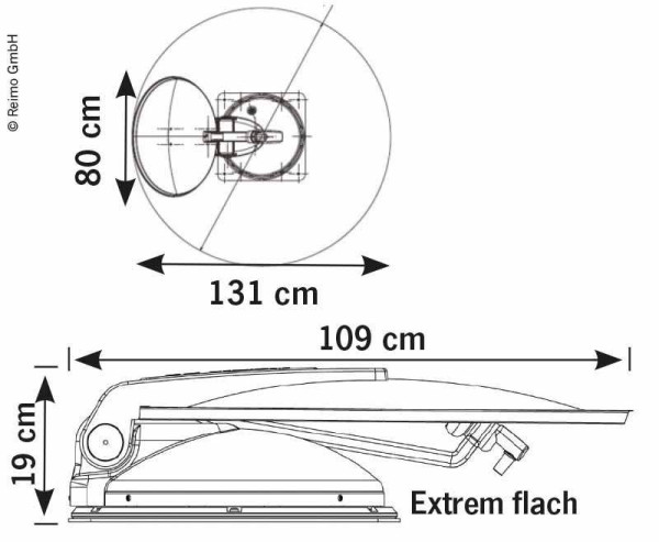 Automatický satelitní anténní systém Carbest Travelsat 80 1POS ASTRA (12V, parabola 80 cm)